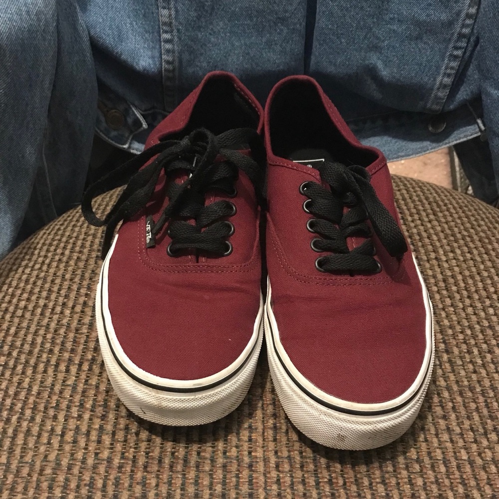 Burgundy Vans Sz 8.5